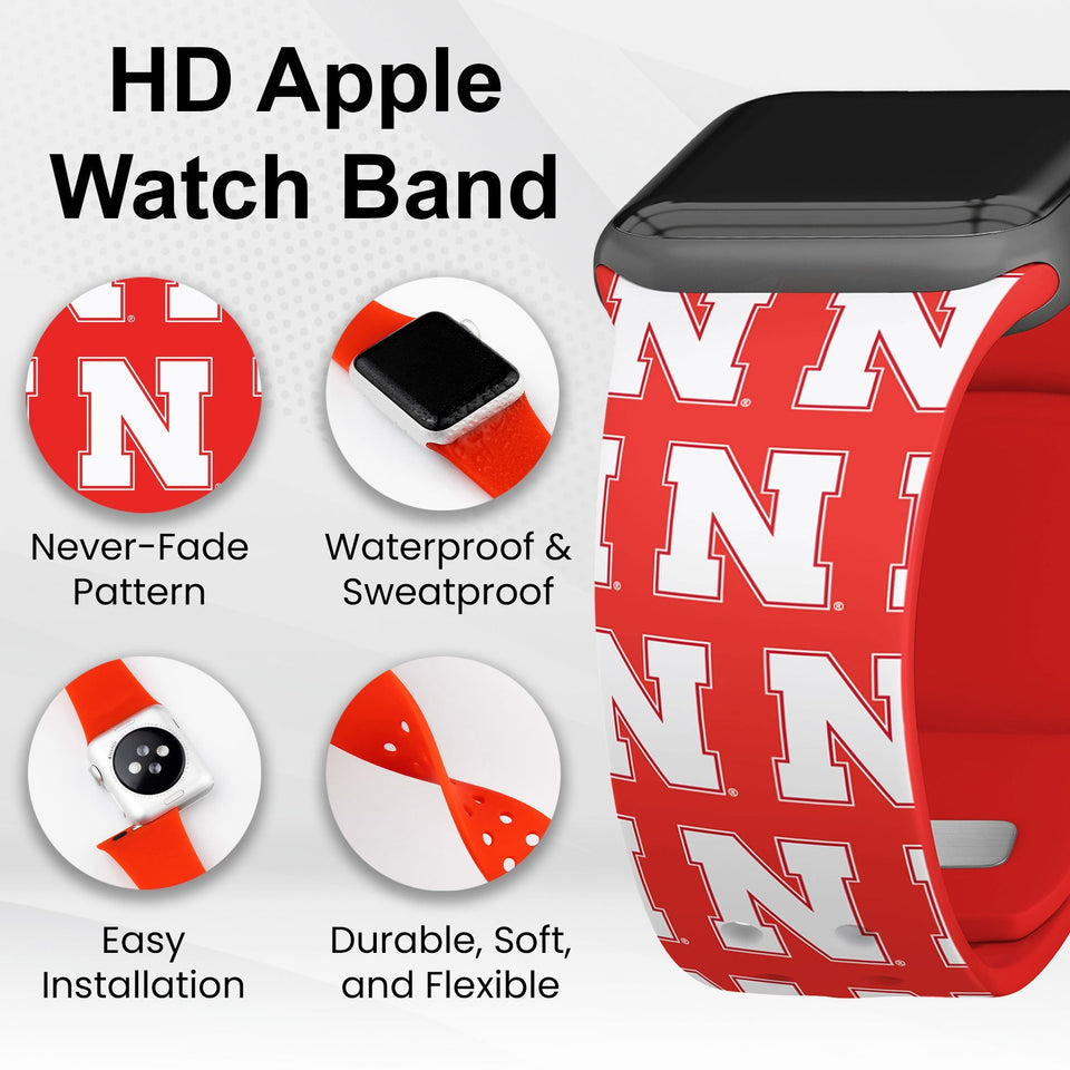 Nebraska Huskers HD Apple Watch Band - Wear with style