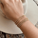 NEW 3mm Gold Bead Bracelet - Wear with style