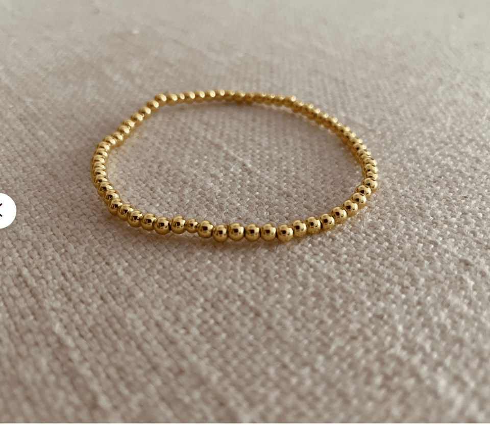 NEW 3mm Gold Bead Bracelet - Wear with style