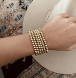 NEW 5mm Gold Bead Bracelet - Wear with style