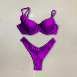 New bright color vacation two piece swimwear - Wear with style