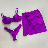 New bright color vacation two piece swimwear - Wear with style