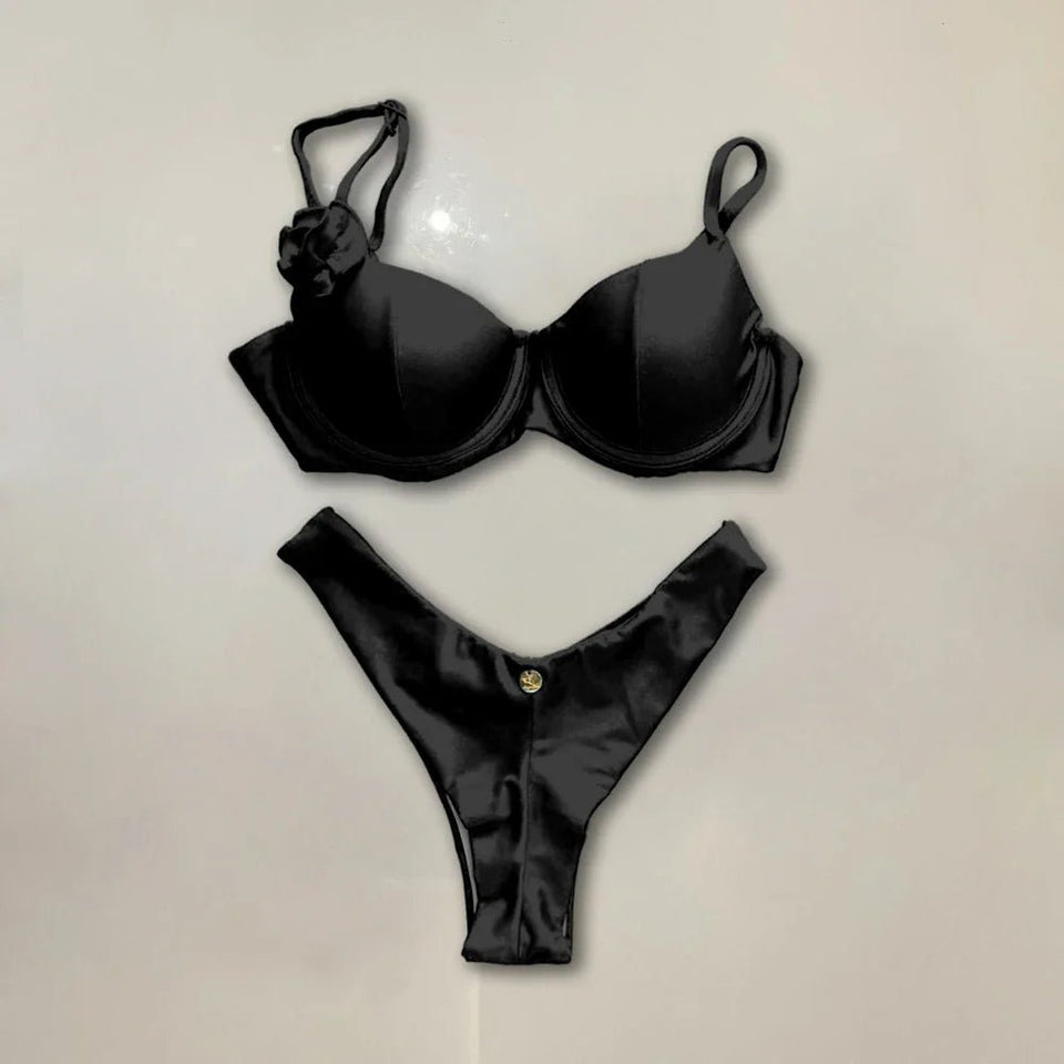 New bright color vacation two piece swimwear - Wear with style