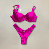 New bright color vacation two piece swimwear - Wear with style