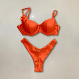 New bright color vacation two piece swimwear - Wear with style
