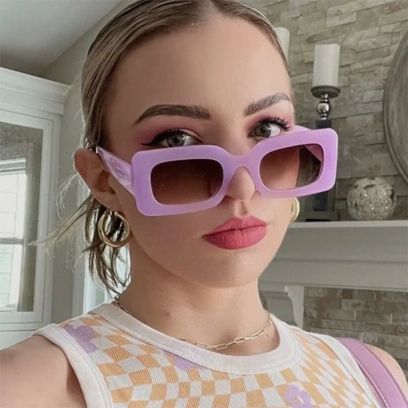 New Vintage Rectangle Sunglasses - Wear with style