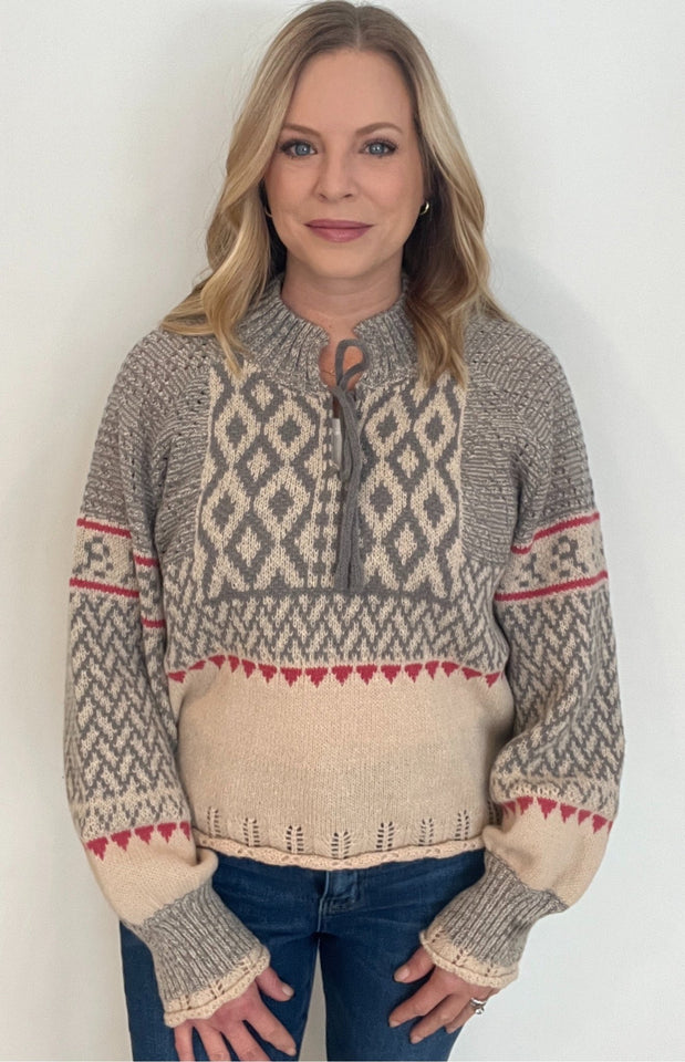 Nordic Sweater-Grey/Ivory-Final Sale - Wear with style