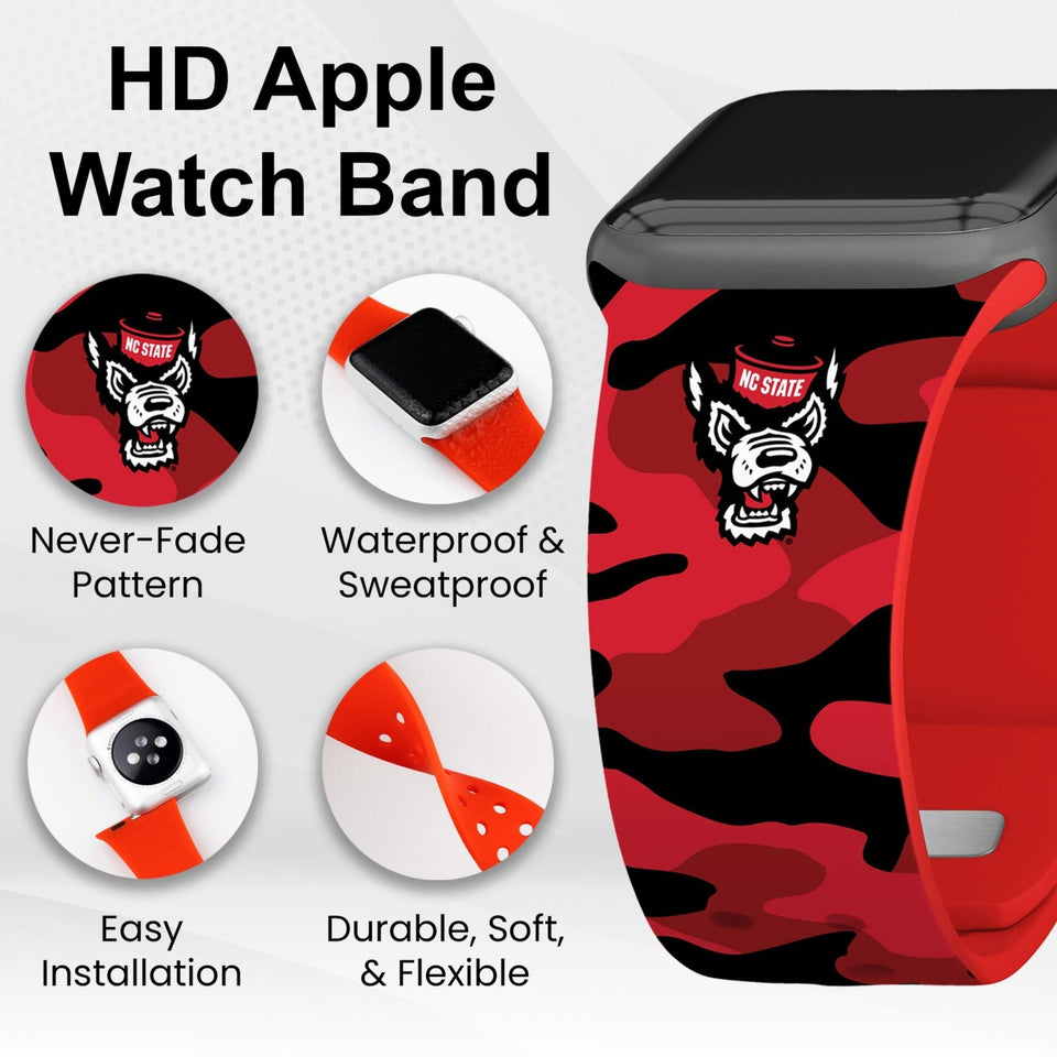 North Carolina State Wolf Pack HD Apple Watch Band - Wear with style