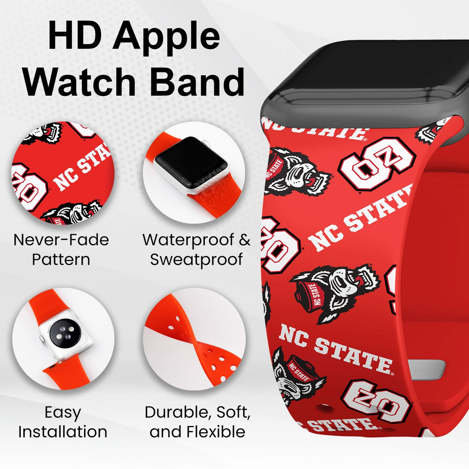North Carolina State Wolf Pack HD Apple Watch Band - Wear with style