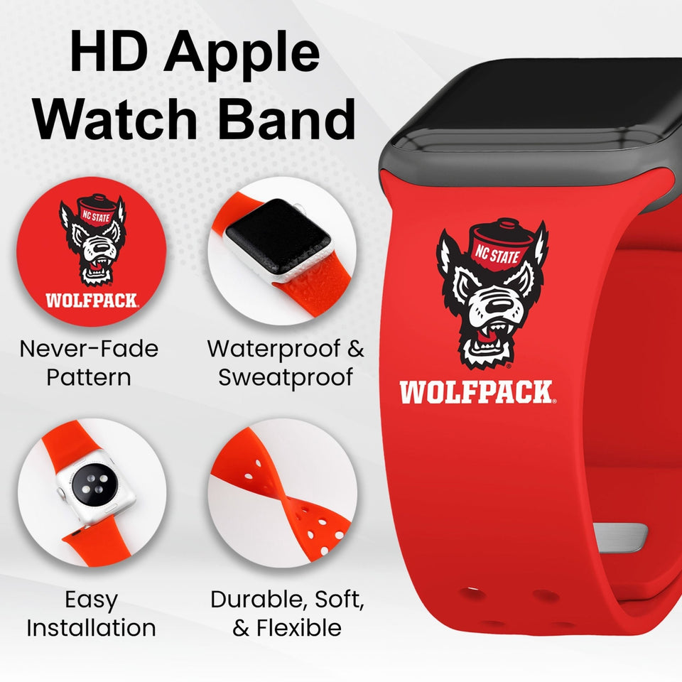 North Carolina State Wolf Pack HD Apple Watch Band - Wear with style