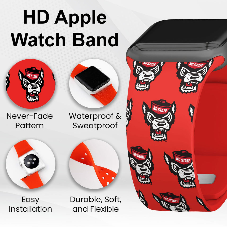 North Carolina State Wolf Pack HD Apple Watch Band - Wear with style