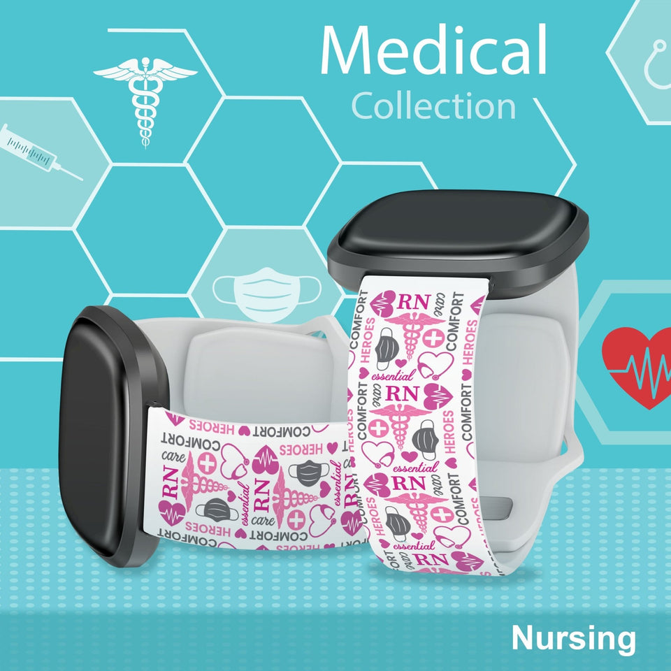 Nursing HD Fitbit Versa 3 and Sense 1 Watch Band - Wear with style