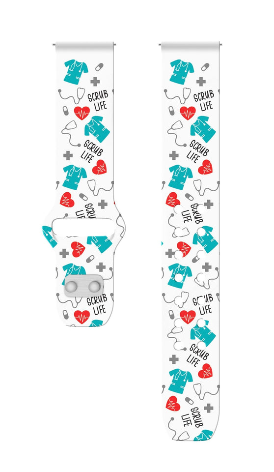 Nursing HD Watchband for Samsung, Garmin, Fossil, and More for Samsung, Garmin, Fossil, and More - Wear with style