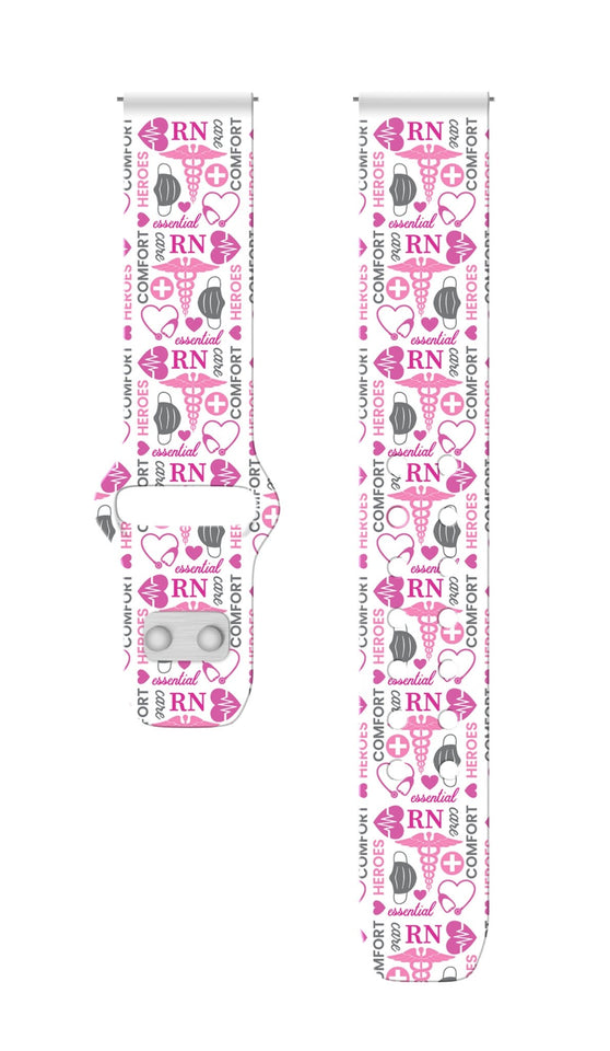 Nursing HD Watchband for Samsung, Garmin, Fossil, and More for Samsung, Garmin, Fossil, and More - Wear with style