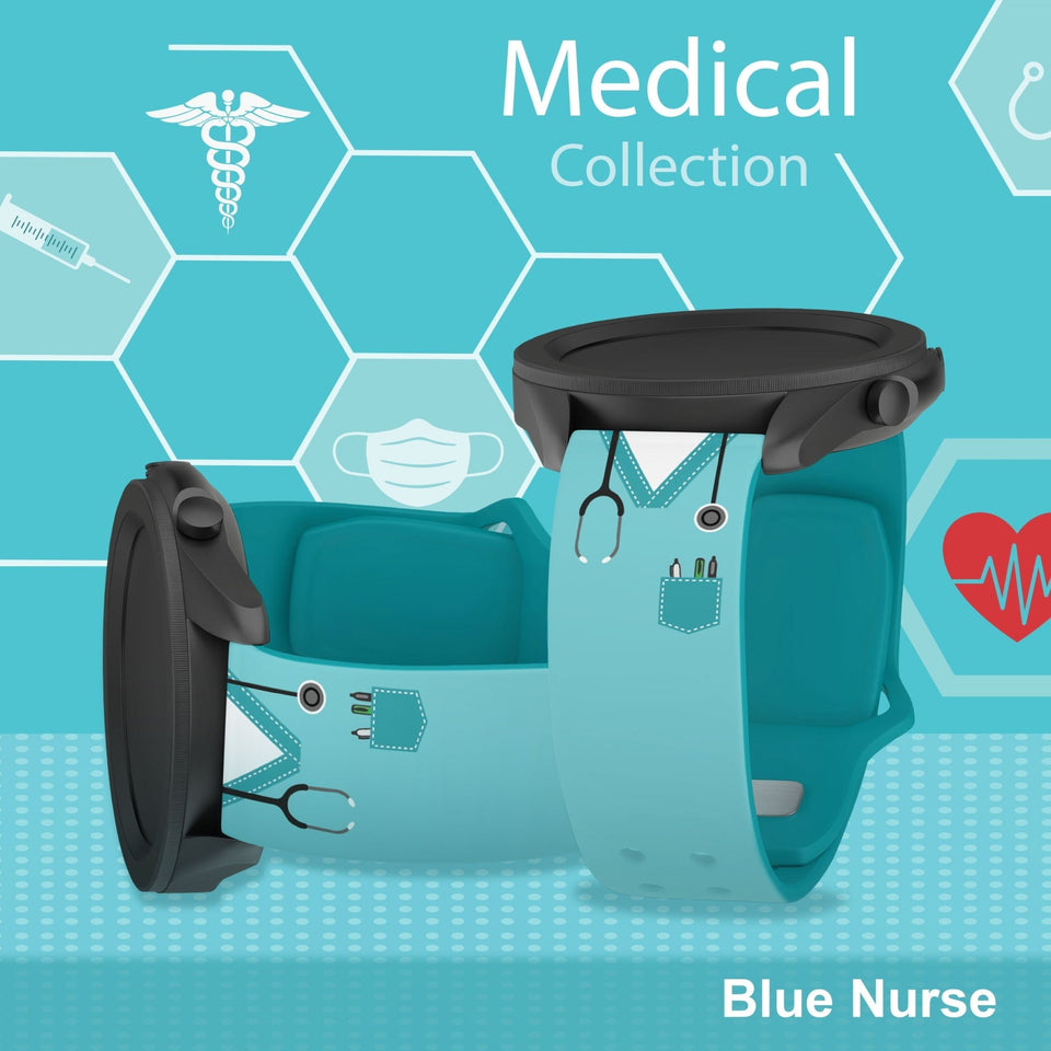 Nursing HD Watchband for Samsung, Garmin, Fossil, and More for Samsung, Garmin, Fossil, and More - Wear with style