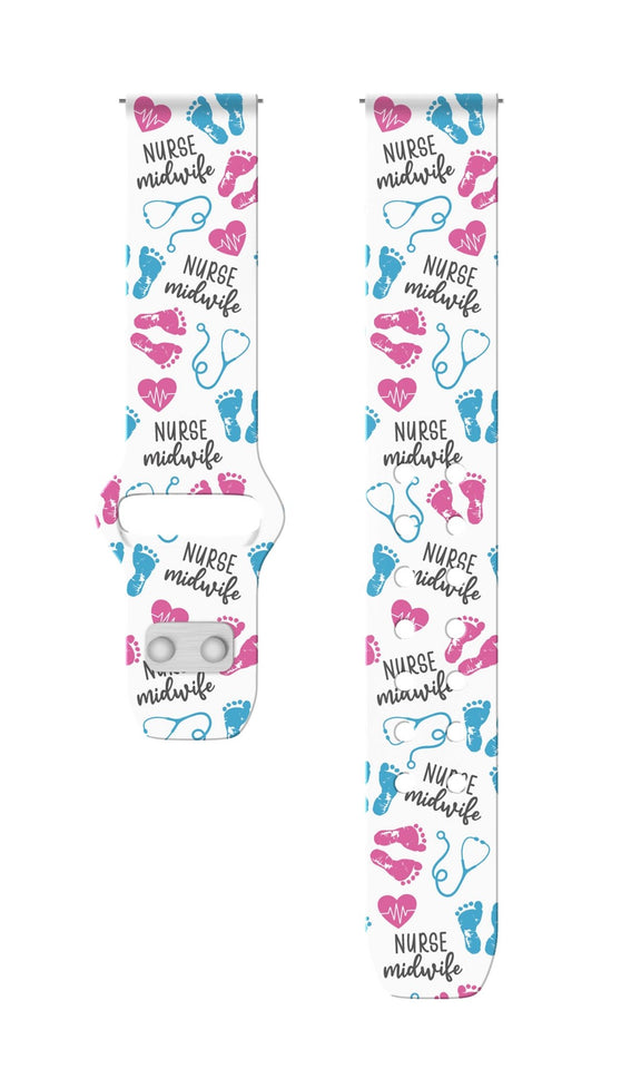 Nursing HD Watchband for Samsung, Garmin, Fossil, and More for Samsung, Garmin, Fossil, and More - Wear with style