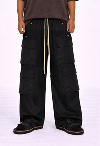 NYLON DRAWSTRING CARGO PANTS