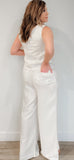 Ocean Breeze Linen Blend Pants-White - Wear with style