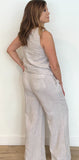Ocean Breeze Linen Blend Pants- White Oak - Wear with style