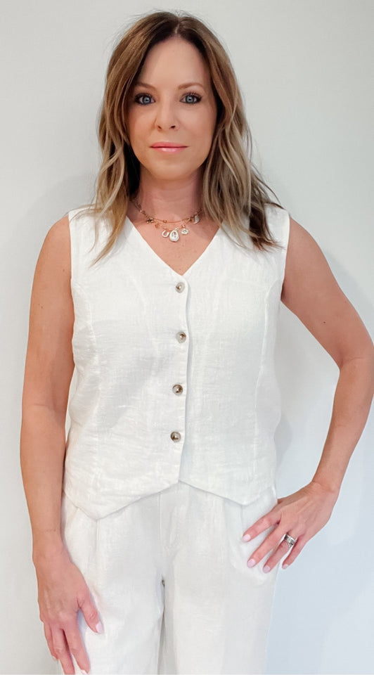 Ocean Breeze Vest-White - Wear with style
