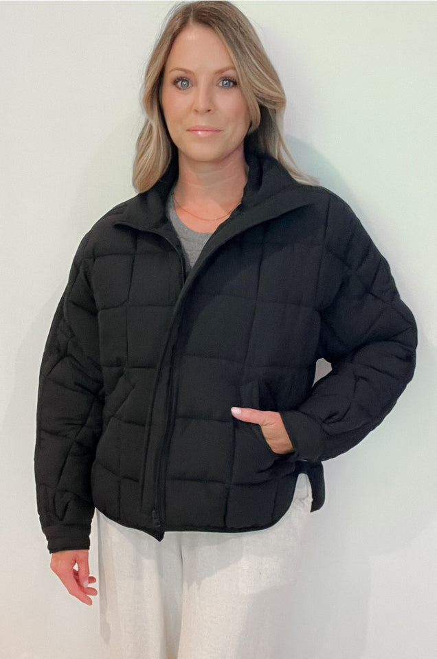 Off Road Puffer Jacket-Black - Wear with style
