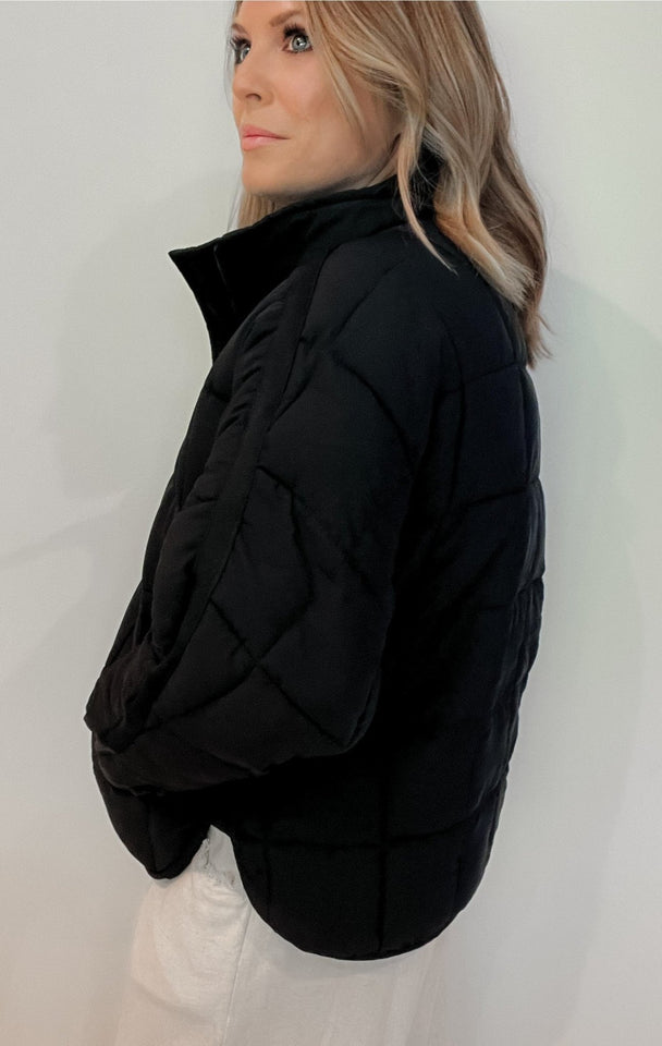 Off Road Puffer Jacket-Black - Wear with style