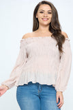 Off Shoulder Long Sleeve Top - Wear with style