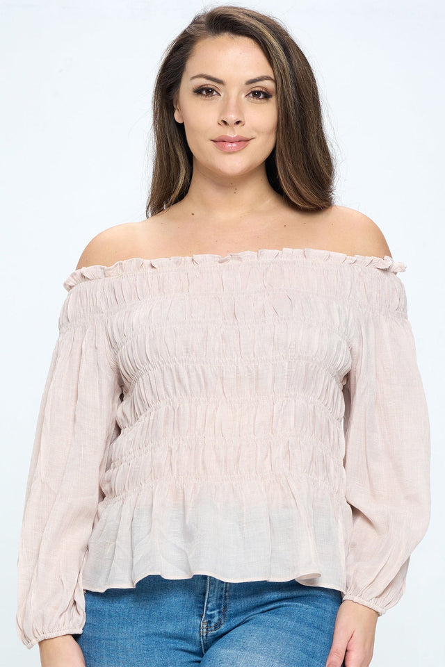 Off Shoulder Long Sleeve Top - Wear with style