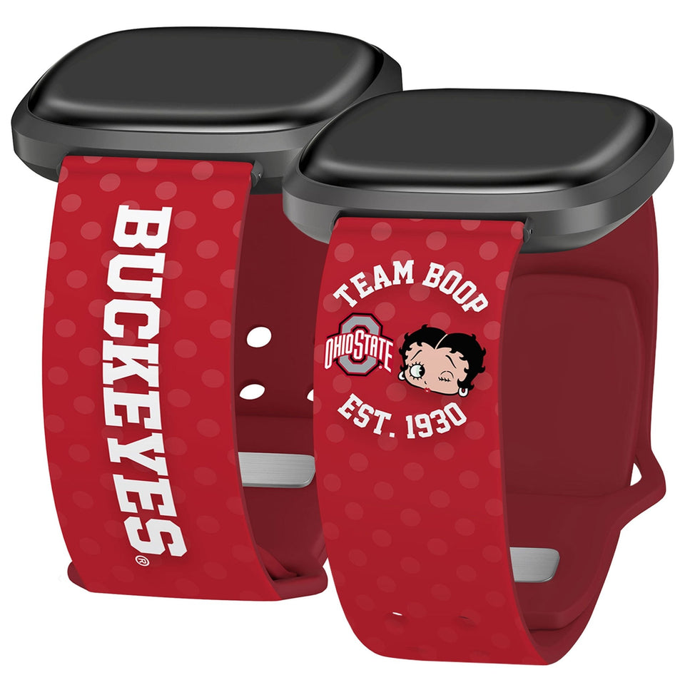 Ohio State Buckeyes X Betty Boop HD Fitbit Versa 3 & Sense Watch Band - Wear with style