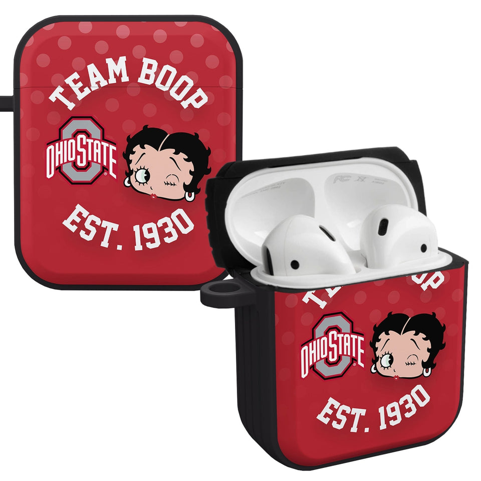 Ohio State Buckeyes X Betty Boop HDX Apple AirPods Gen 1 & 2 Case Cover - Wear with style