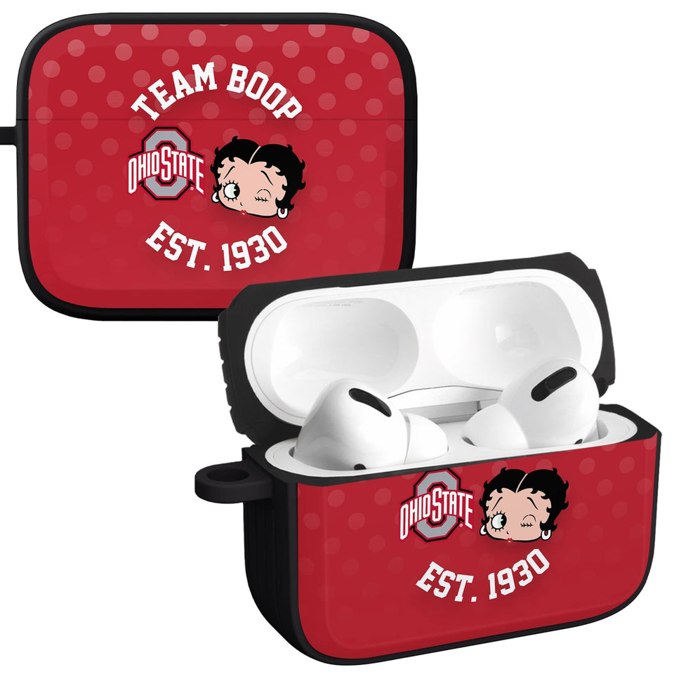 Ohio State Buckeyes X Betty Boop HDX Apple AirPods Pro 1 & 2 Case Cover - Wear with style