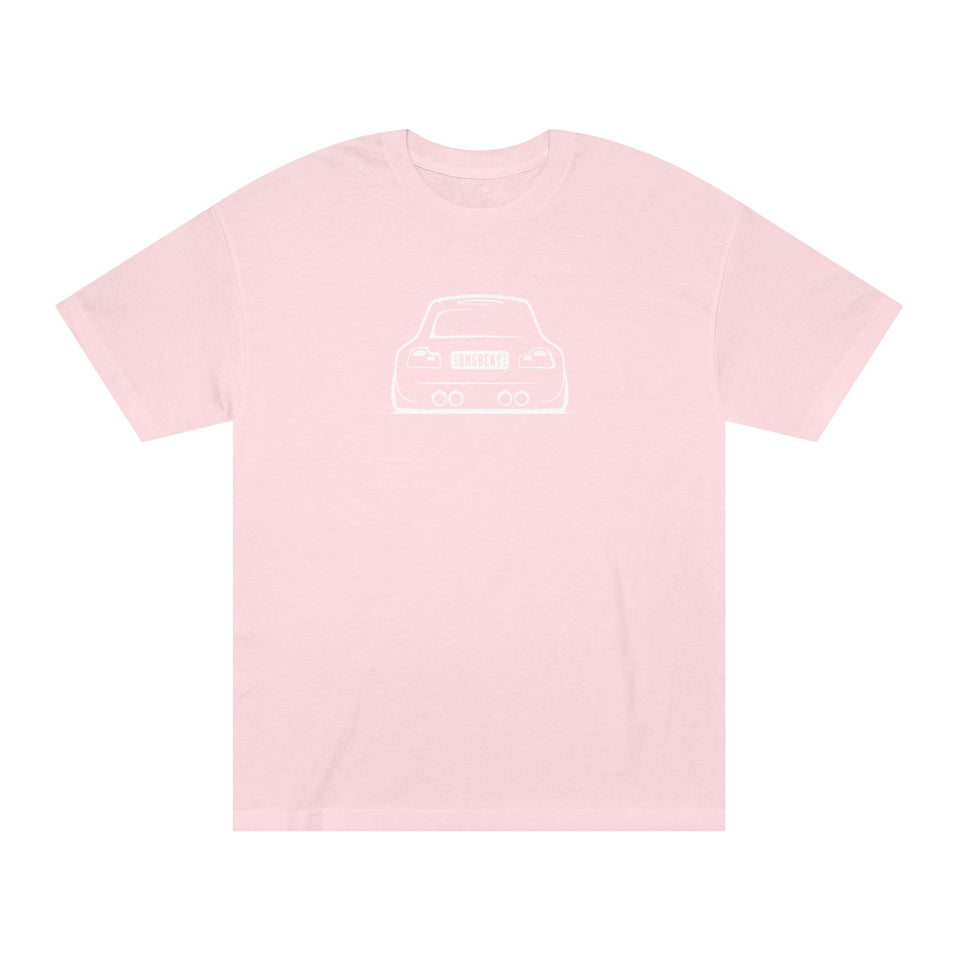 OMGBCKY White Coupe Silhouette Tee - Unisex American Apparel Classic T-Shirt - Wear with style