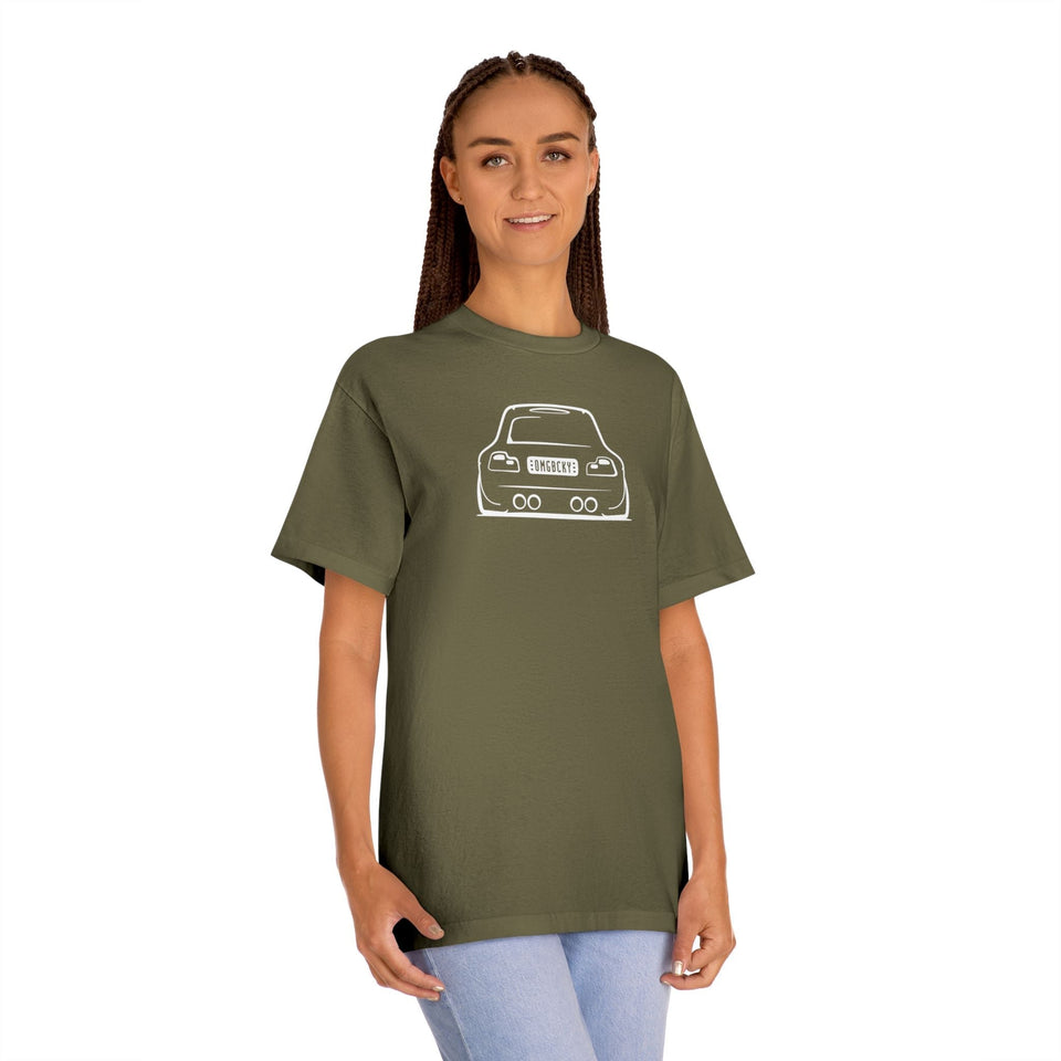 OMGBCKY White Coupe Silhouette Tee - Unisex American Apparel Classic T-Shirt - Wear with style