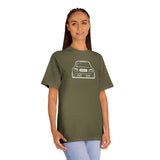 OMGBCKY White Coupe Silhouette Tee - Unisex American Apparel Classic T-Shirt - Wear with style