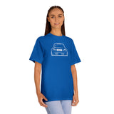 OMGBCKY White Coupe Silhouette Tee - Unisex American Apparel Classic T-Shirt - Wear with style