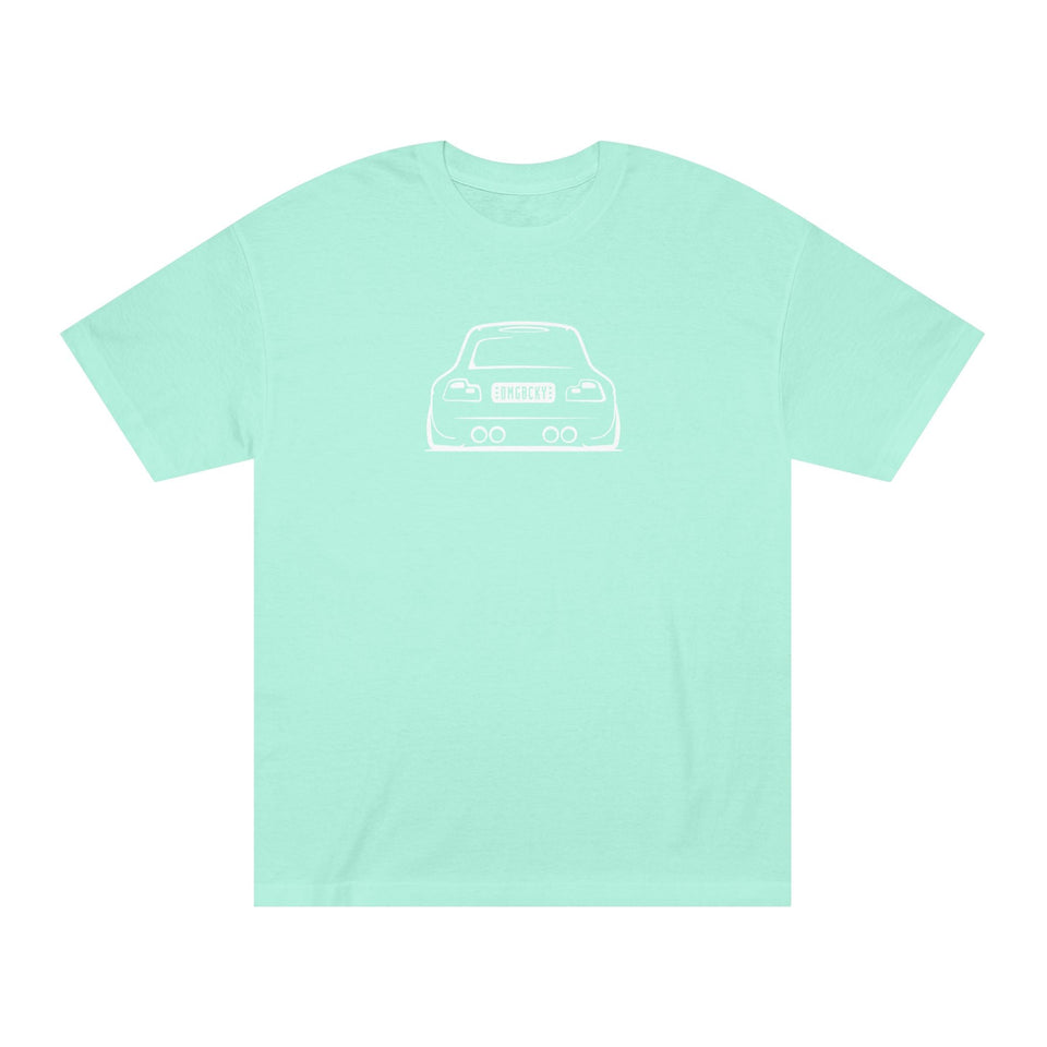 OMGBCKY White Coupe Silhouette Tee - Unisex American Apparel Classic T-Shirt - Wear with style