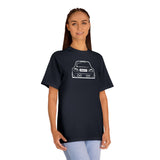 OMGBCKY White Coupe Silhouette Tee - Unisex American Apparel Classic T-Shirt - Wear with style