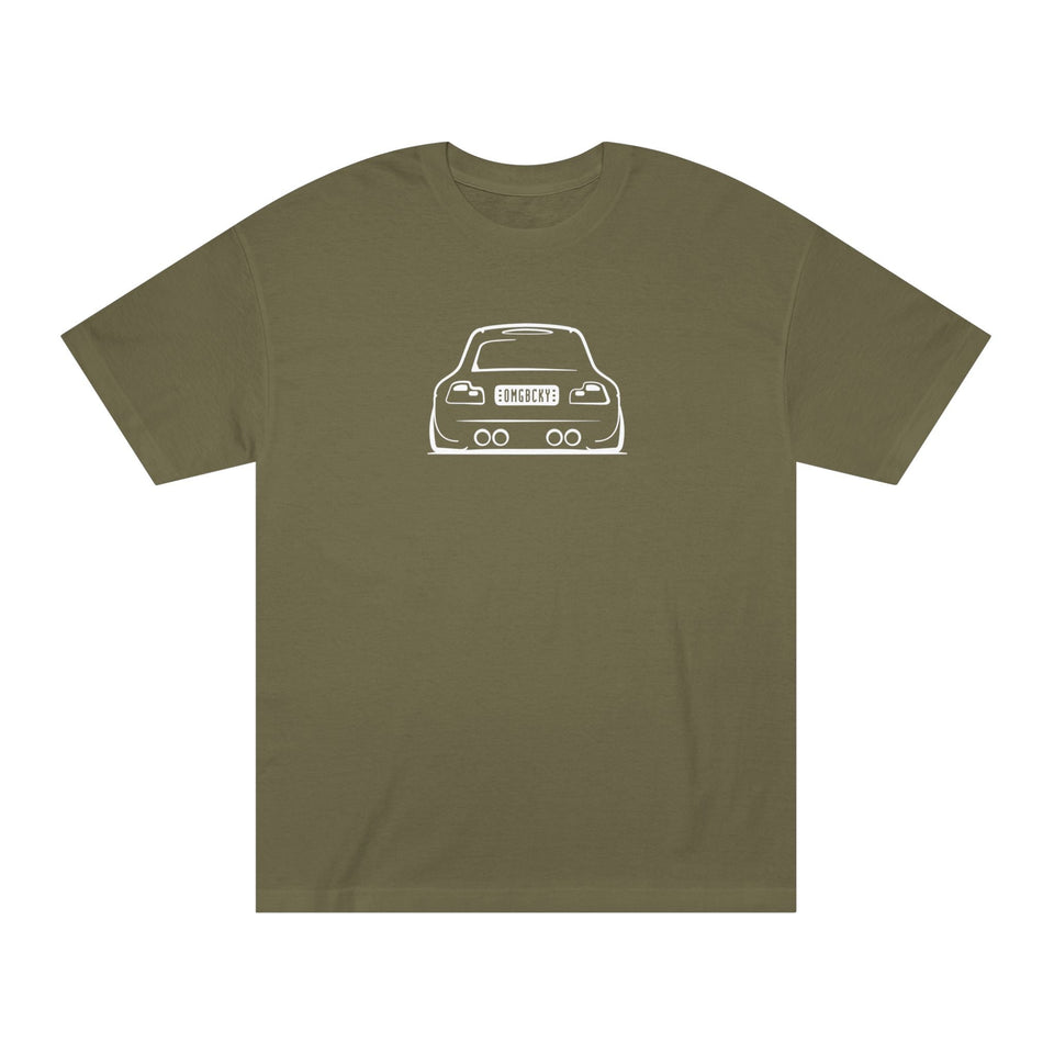 OMGBCKY White Coupe Silhouette Tee - Unisex American Apparel Classic T-Shirt - Wear with style