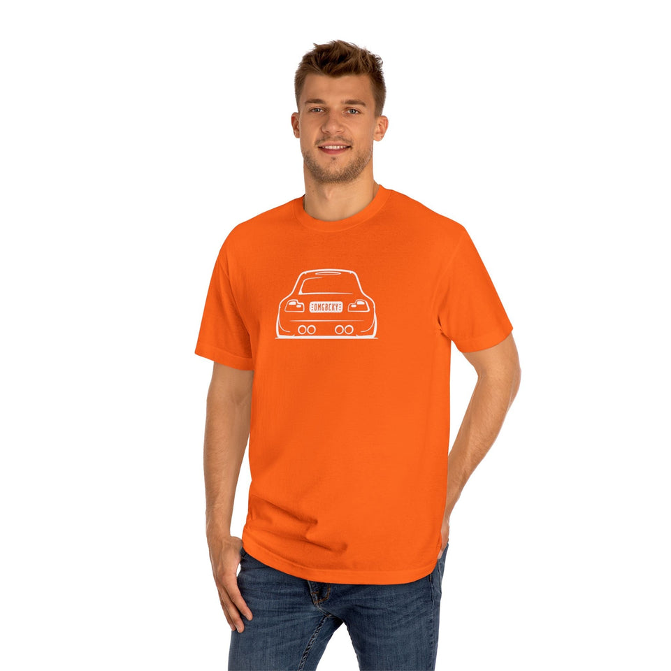 OMGBCKY White Coupe Silhouette Tee - Unisex American Apparel Classic T-Shirt - Wear with style
