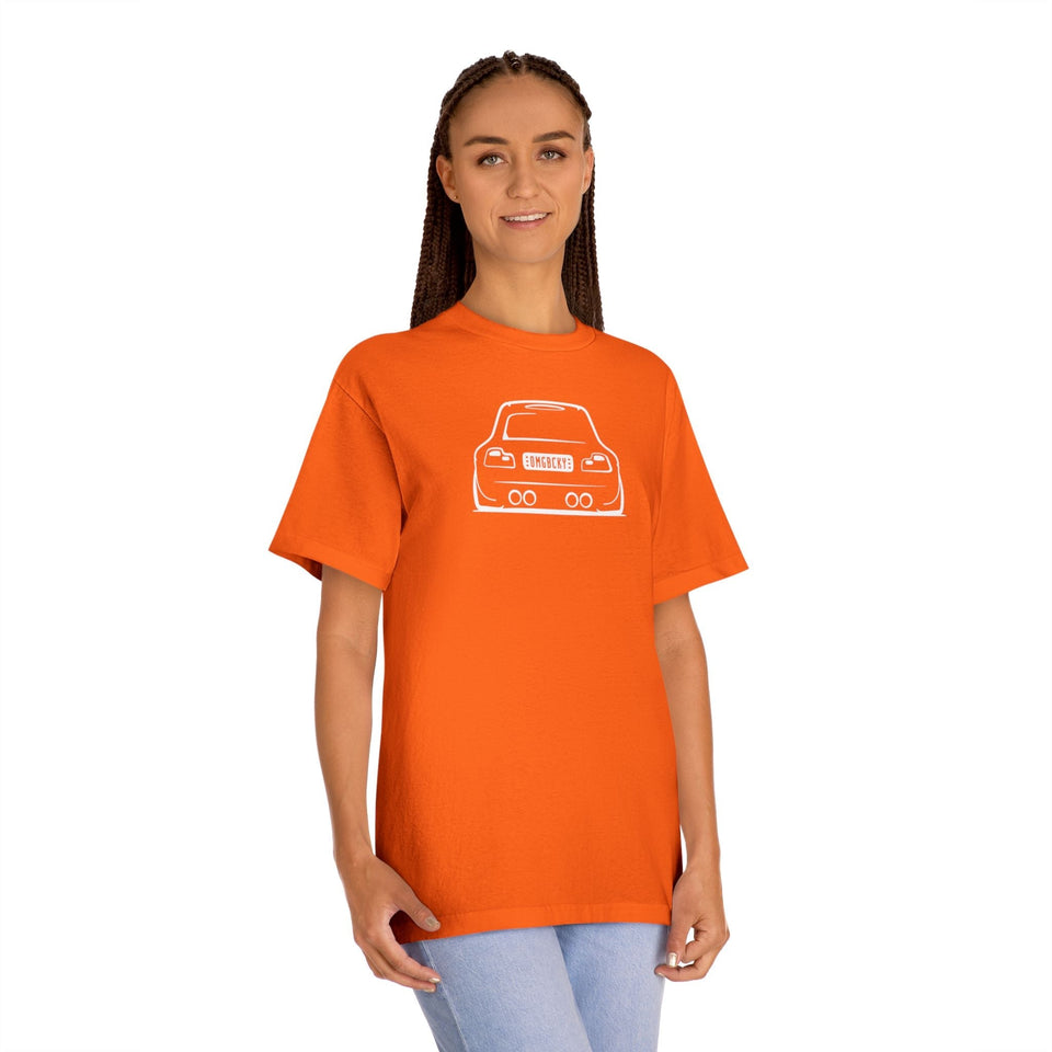 OMGBCKY White Coupe Silhouette Tee - Unisex American Apparel Classic T-Shirt - Wear with style