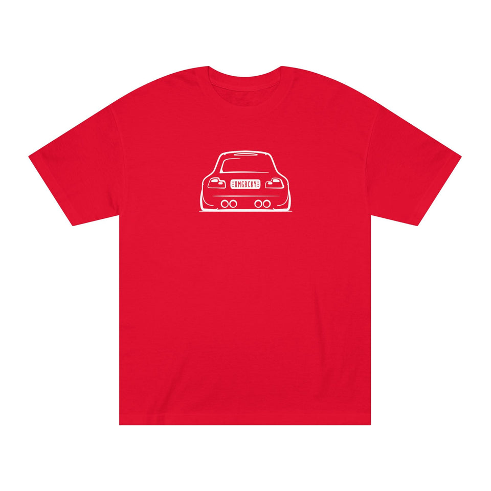 OMGBCKY White Coupe Silhouette Tee - Unisex American Apparel Classic T-Shirt - Wear with style