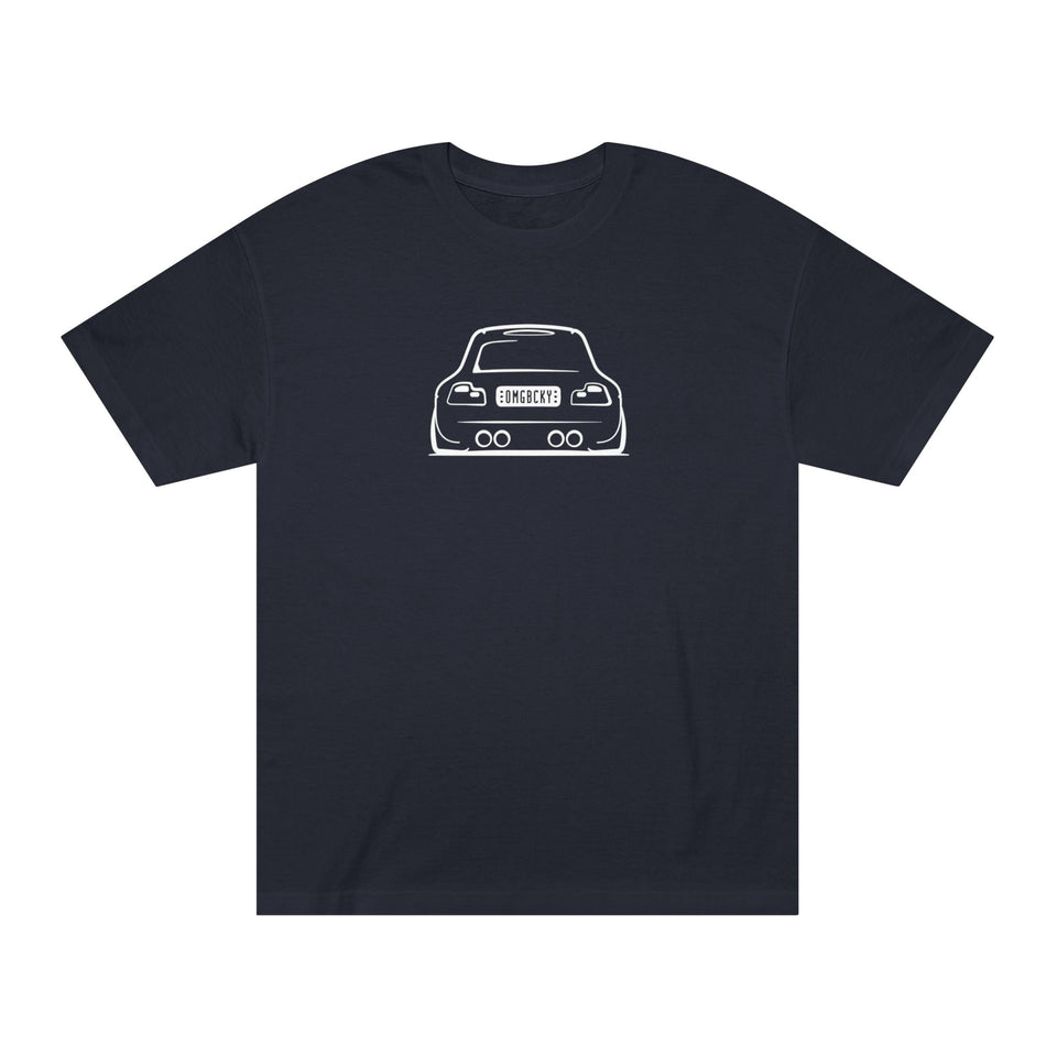 OMGBCKY White Coupe Silhouette Tee - Unisex American Apparel Classic T-Shirt - Wear with style