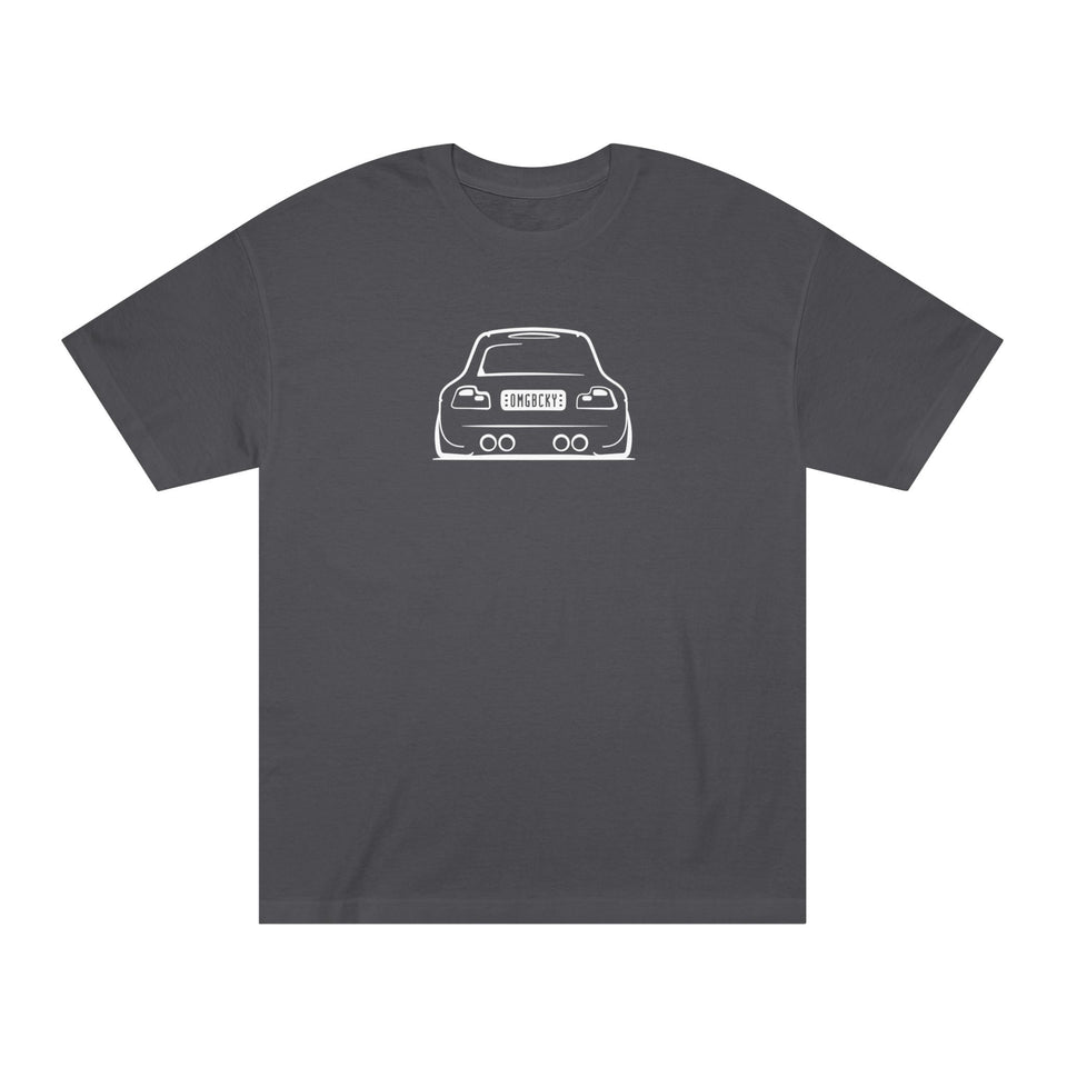 OMGBCKY White Coupe Silhouette Tee - Unisex American Apparel Classic T-Shirt - Wear with style