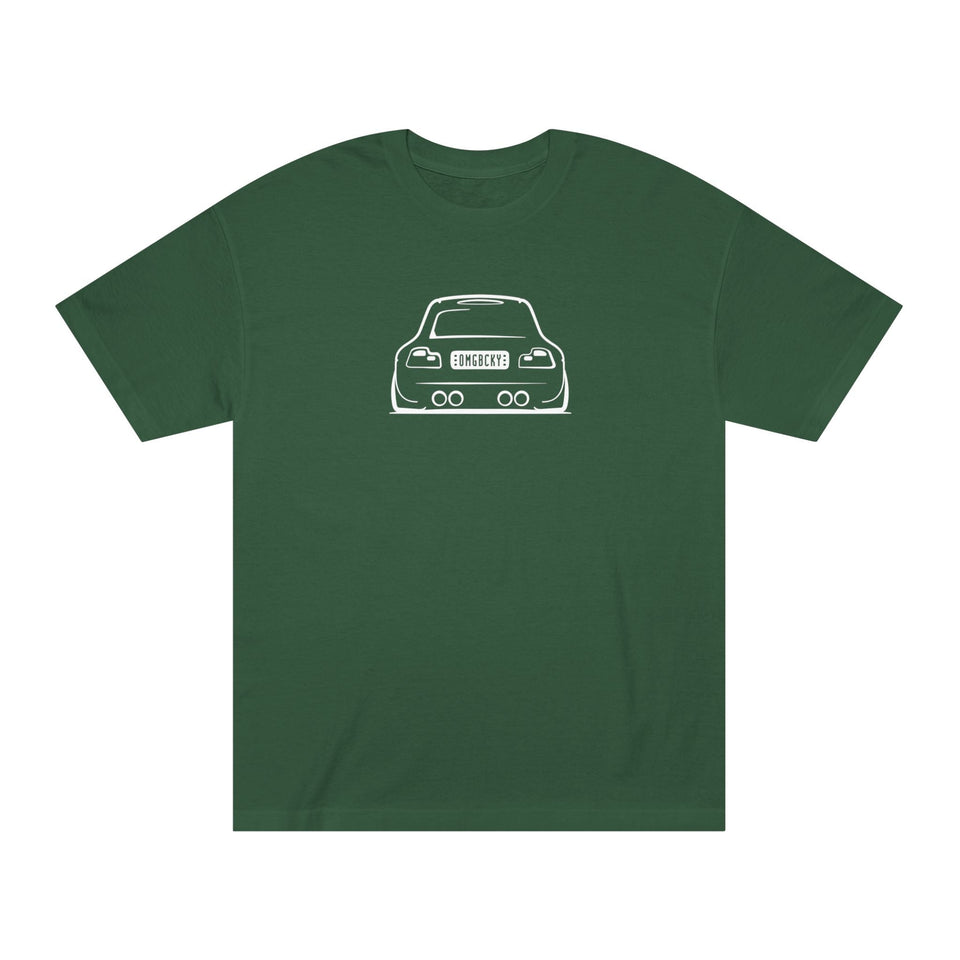 OMGBCKY White Coupe Silhouette Tee - Unisex American Apparel Classic T-Shirt - Wear with style