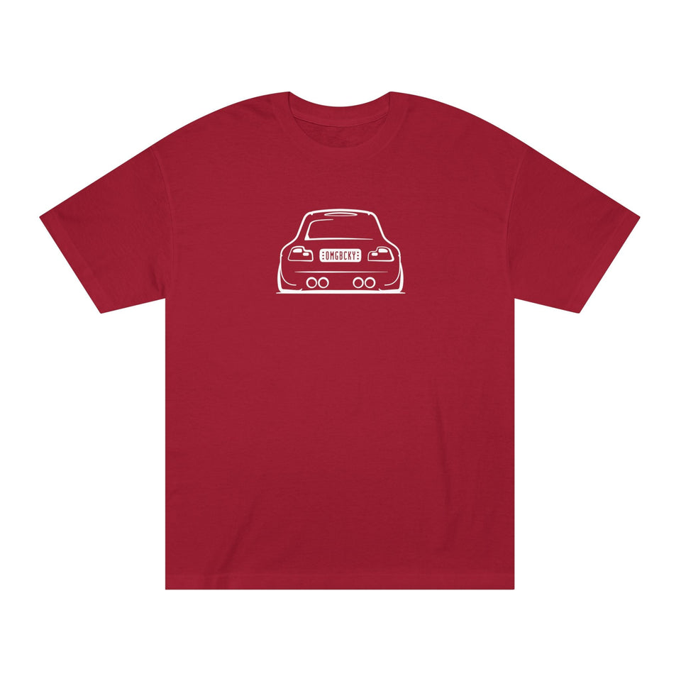 OMGBCKY White Coupe Silhouette Tee - Unisex American Apparel Classic T-Shirt - Wear with style