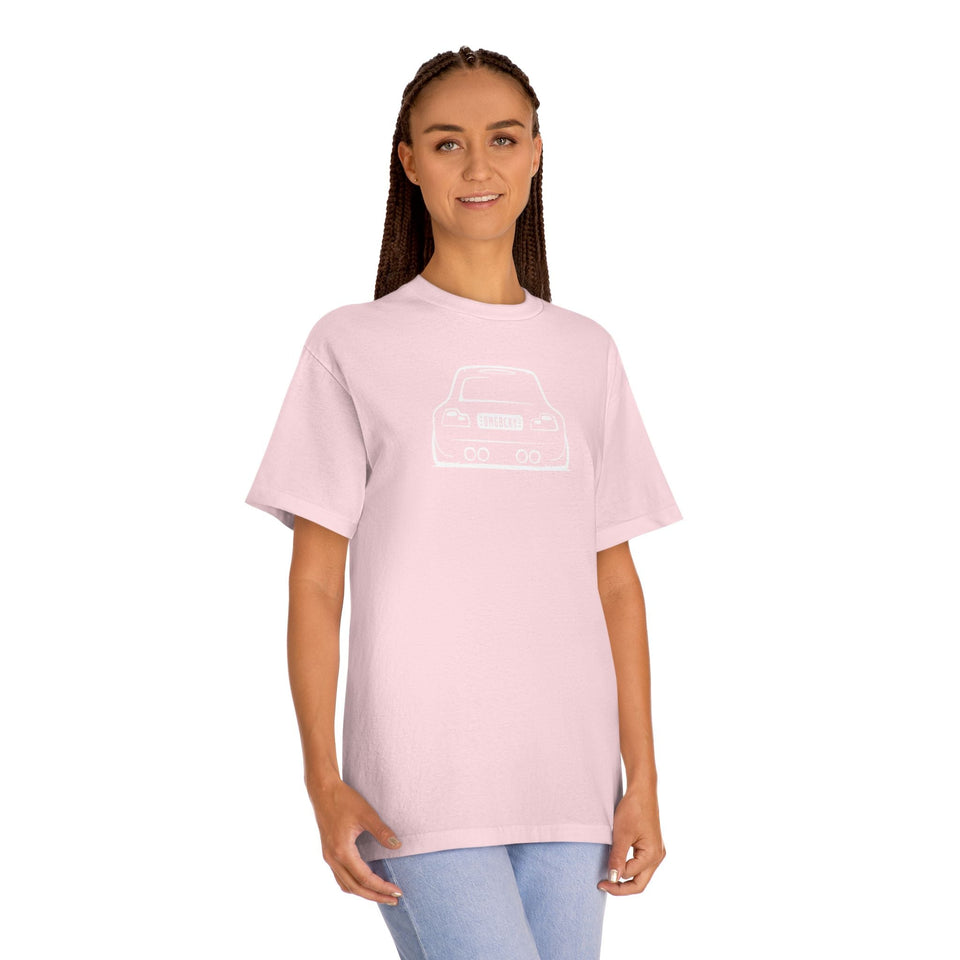 OMGBCKY White Coupe Silhouette Tee - Unisex American Apparel Classic T-Shirt - Wear with style