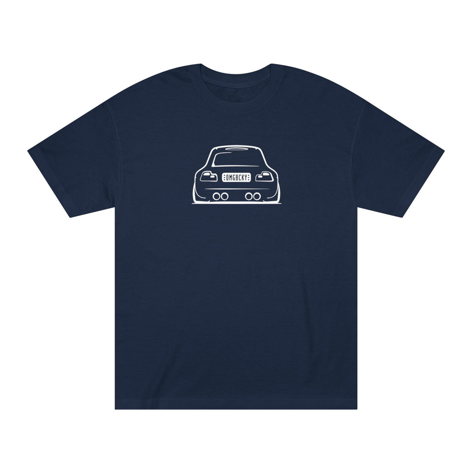 OMGBCKY White Coupe Silhouette Tee - Unisex American Apparel Classic T-Shirt - Wear with style