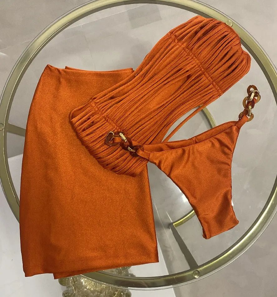 Orolla Two piece swimsuit with Pleated Design - Wear with style