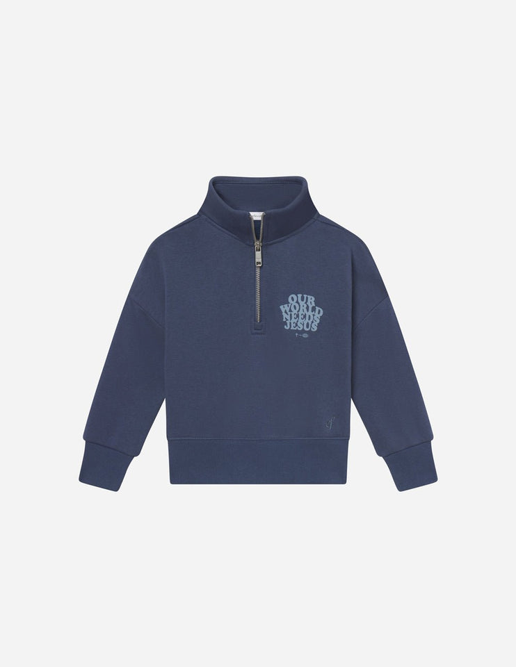Our World Needs Jesus Kids Half - Zip - Wear with style