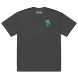 Dominican Blue Drum Skull — Oversized faded t-shirt